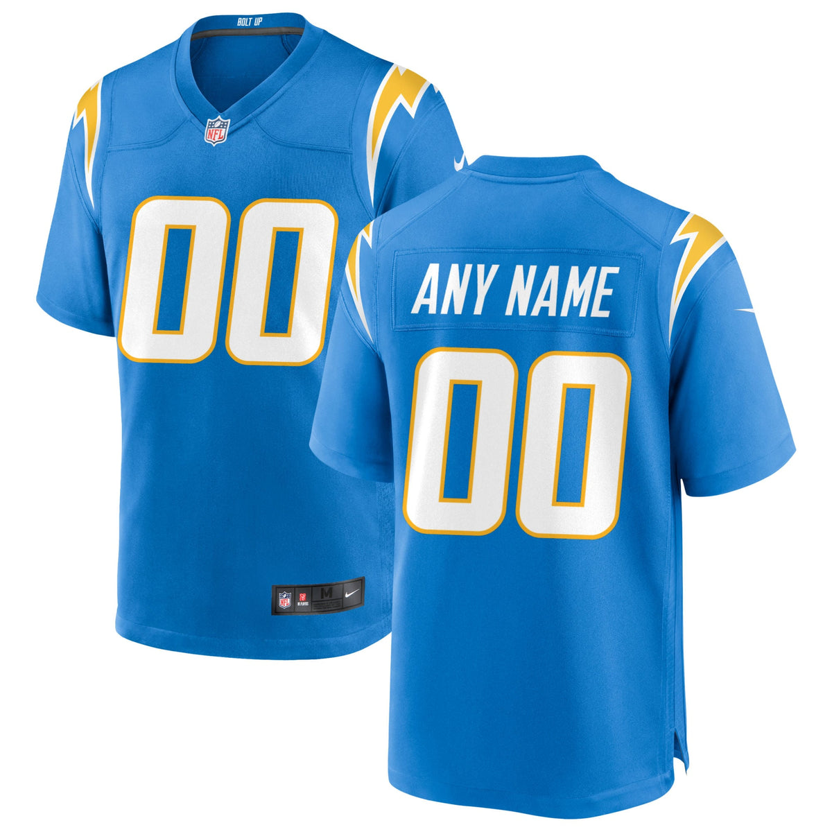 Los Angeles Chargers Nike Custom Game Jersey   Powder Blue