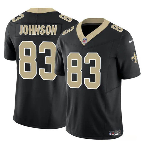 Men s New Orleans Saints Juwan Johnson Black 2023 Vapor Untouchable Limited  Stitched Jerseys