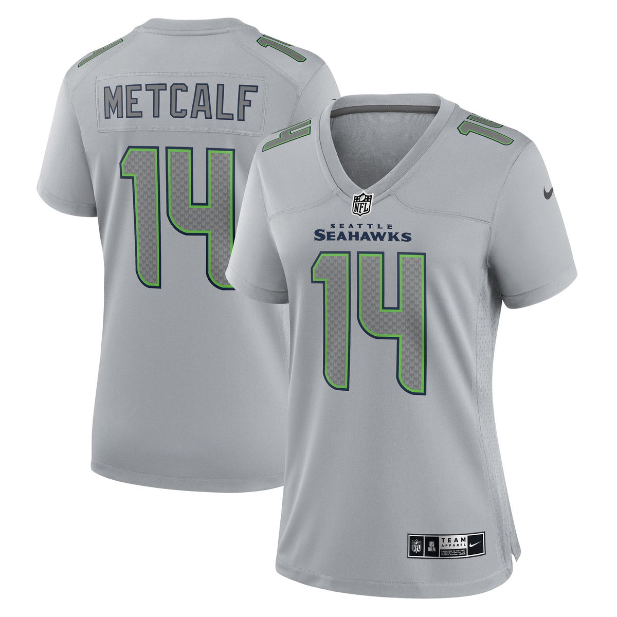 DK Metcalf Seattle Seahawks Nike Women s Atmosphere Fashion Game Jersey Gray