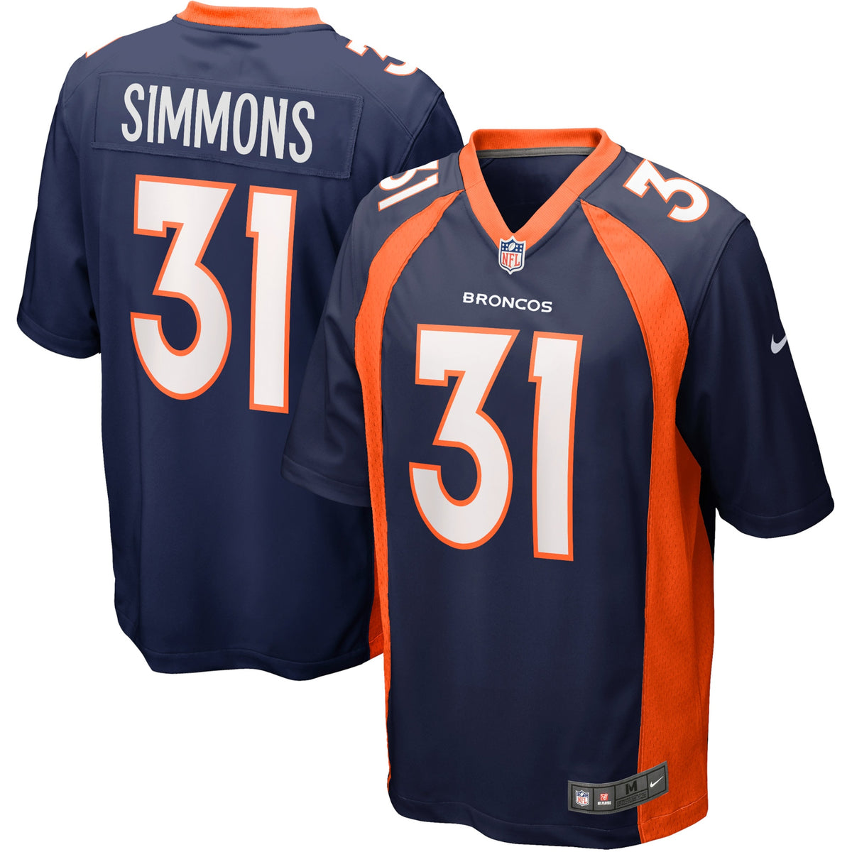 Justin Simmons Denver Broncos Nike Alternate Game Jersey   Navy