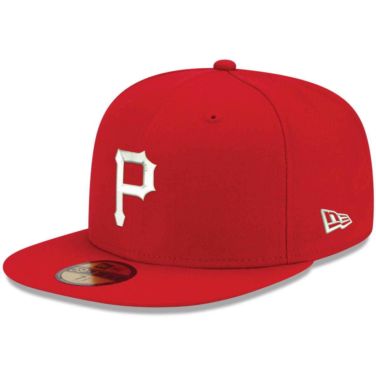 Pittsburgh Pirates New Era White Logo 59FIFTY Fitted Hat - Red