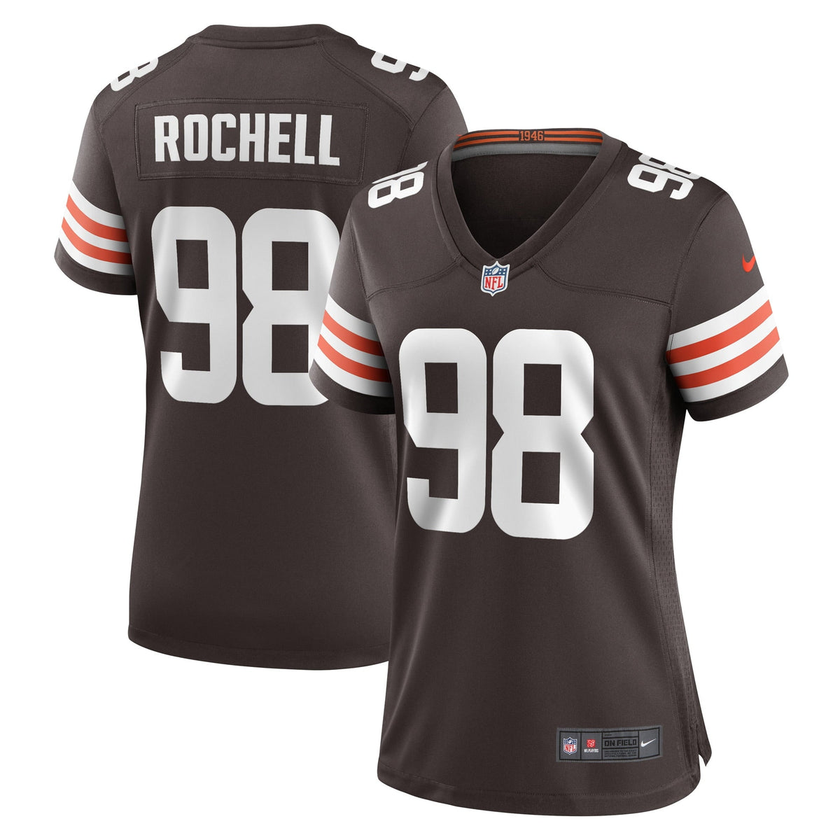 Women s Nike Isaac Rochell Brown Cleveland Browns Game Player Jersey
