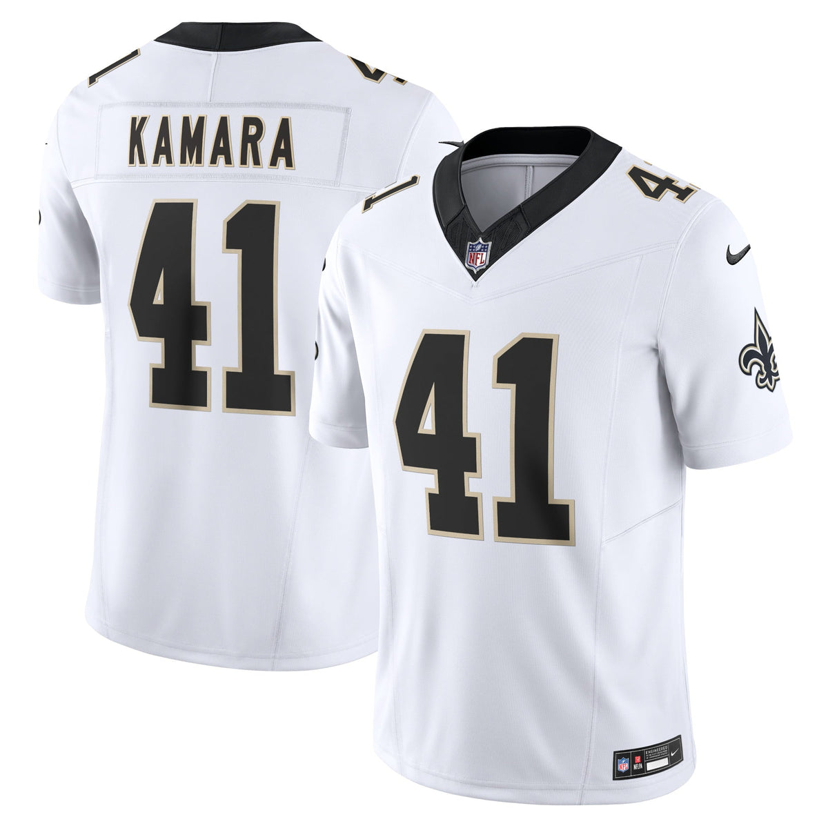 Men s Nike Alvin Kamara White New Orleans Saints Vapor F.U.S.E. Limited Jersey