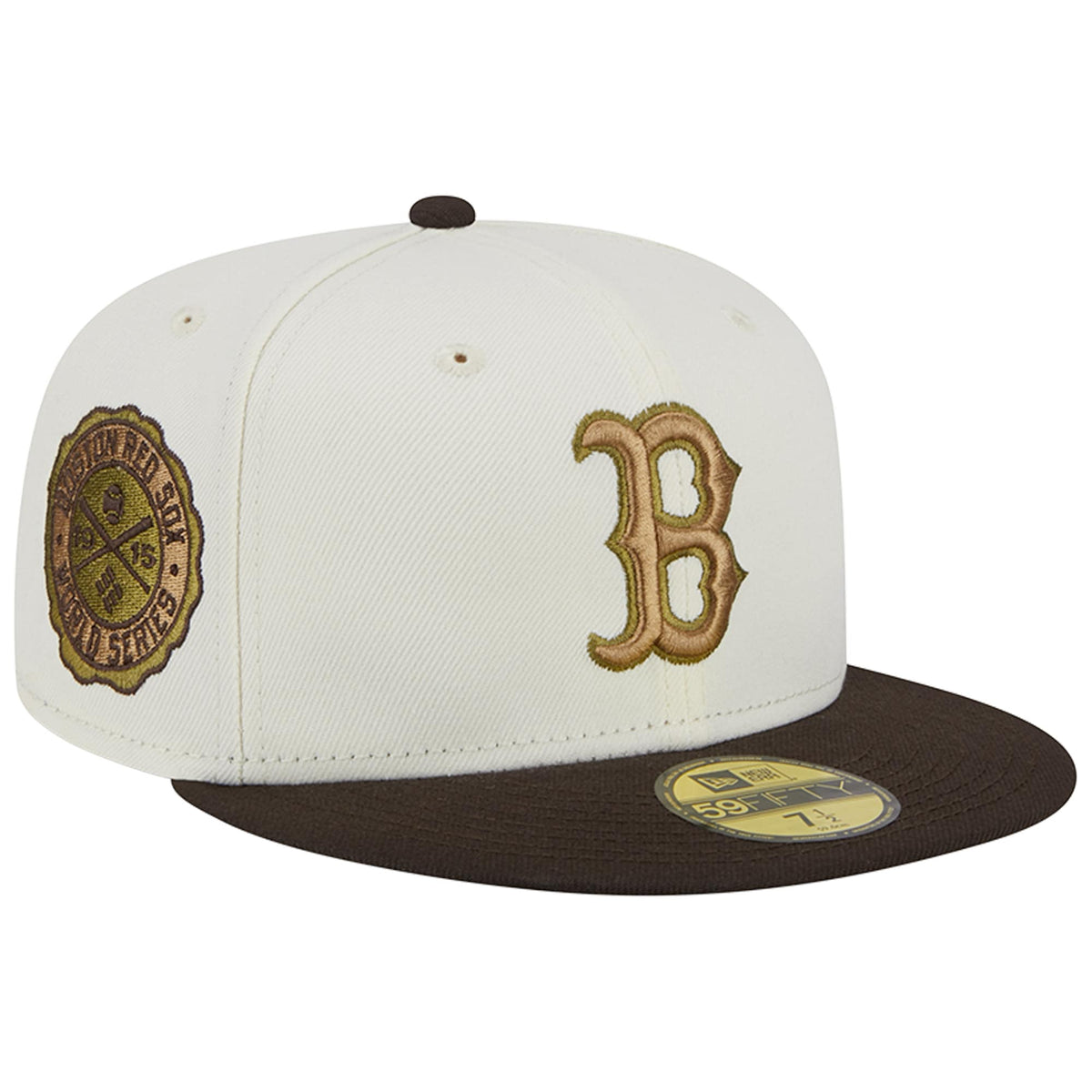 Boston Red Sox New Era 1915 World Series 59FIFTY Fitted Hat - White/Brown