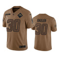 Men s Los Angeles Chargers  Austin Ekeler 2023 Brown Salute To Service Limited Stitched Jersey