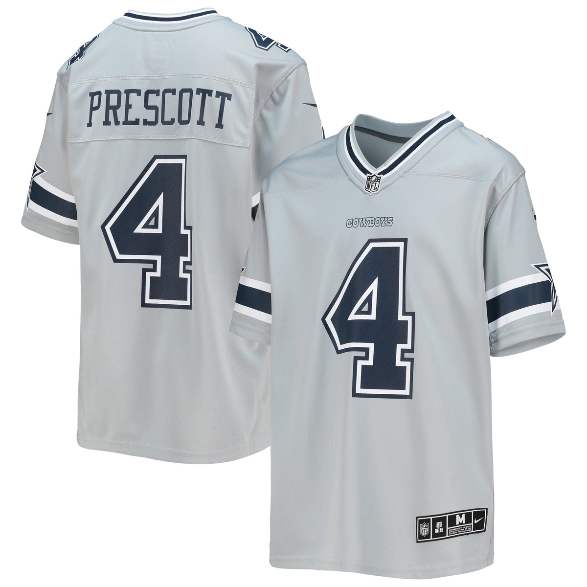 Dak Prescott Dallas Cowboys Nike Youth Inverted Team Game Jersey   Silver