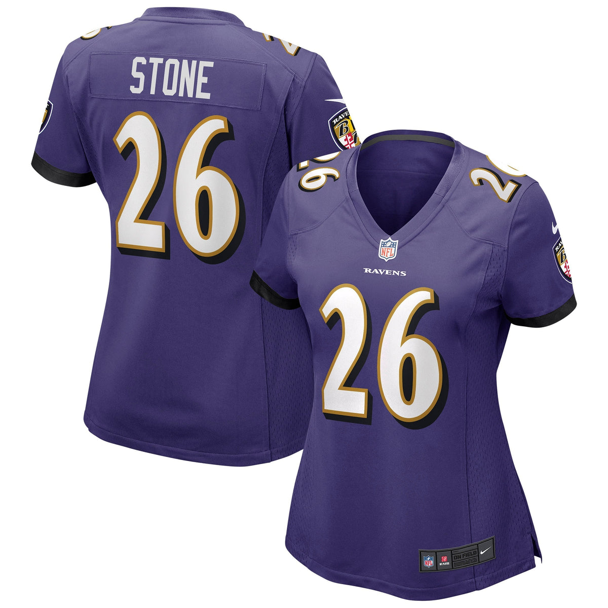 Women s Nike Geno Stone Purple Baltimore Ravens Game Jersey
