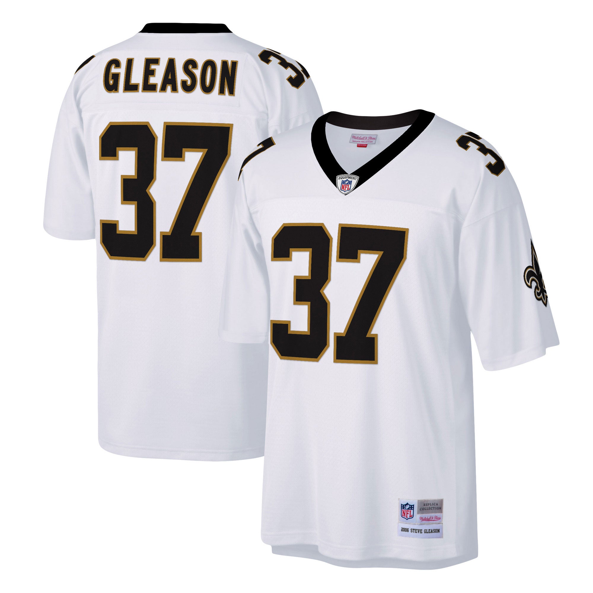 Steve Gleason New Orleans Saints Mitchell   Ness Big   Tall 2006 Retired Player Replica Jersey   White