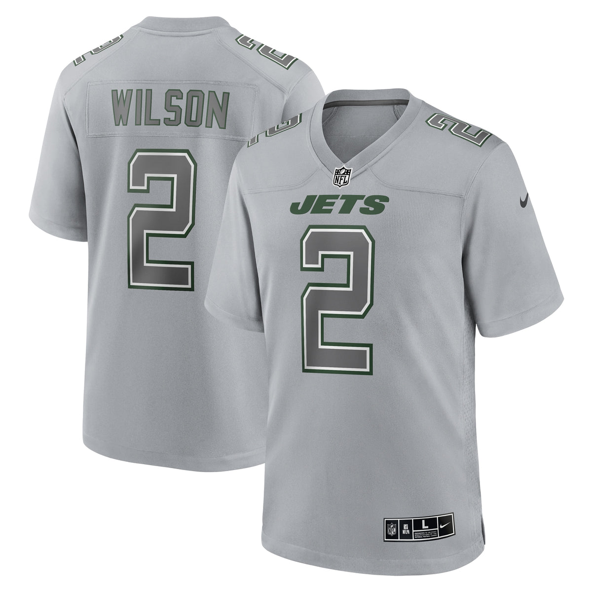 Zach Wilson New York Jets Nike Atmosphere Fashion Game Jersey   Gray