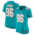 Women s Nike Justin Zimmer Aqua Miami Dolphins Home Game Player Jersey