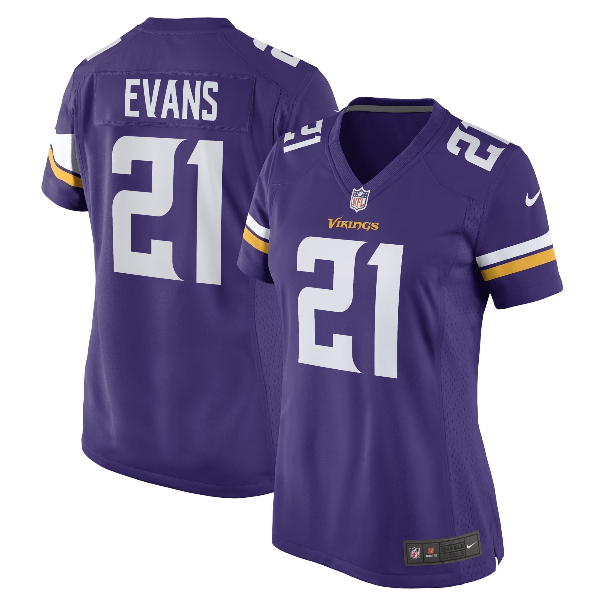 Women s Nike Akayleb Evans Purple Minnesota Vikings Game Player Jersey