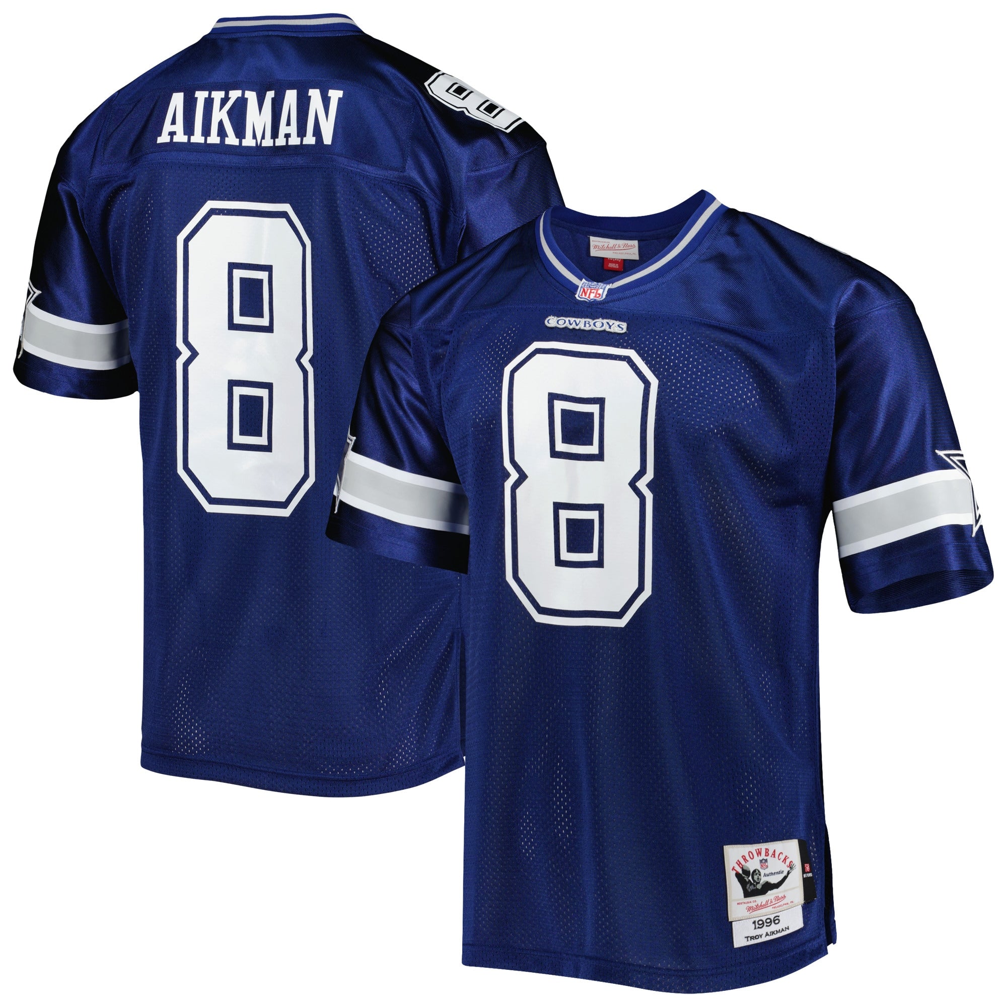 Troy Aikman Dallas Cowboys Mitchell   Ness 1996 Authentic Retired Player Jersey   Navy