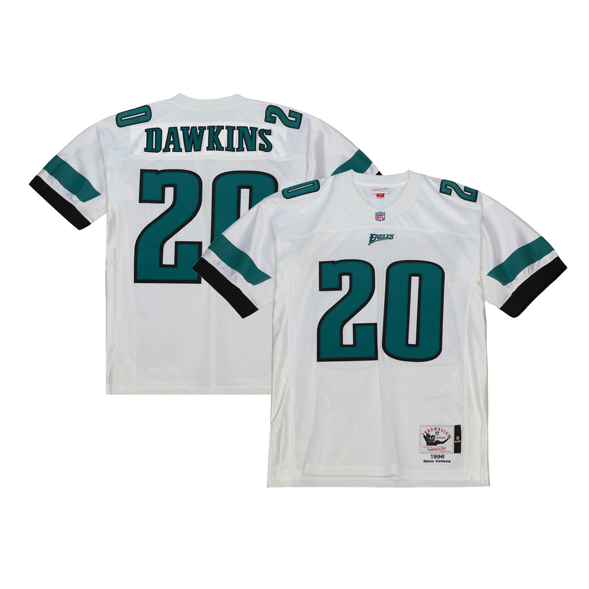 Brian Dawkins Philadelphia Eagles Mitchell   Ness 1996 Authentic Jersey   White