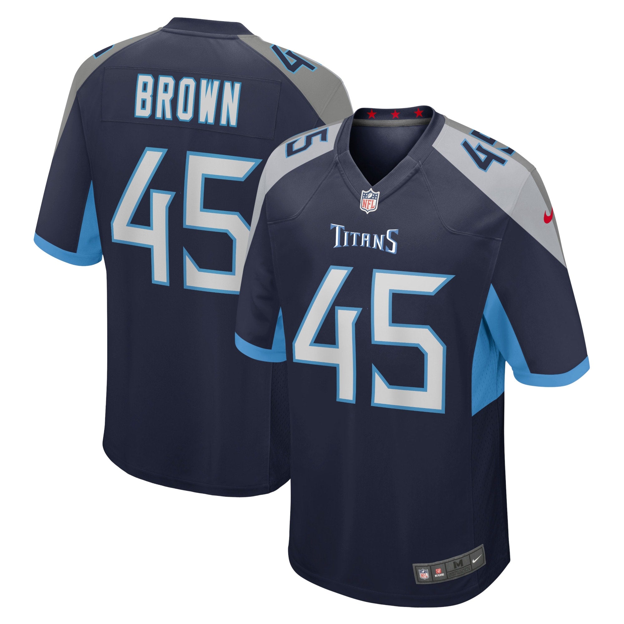 Kyron Brown Tennessee Titans Nike Home Game Player Jersey   Navy