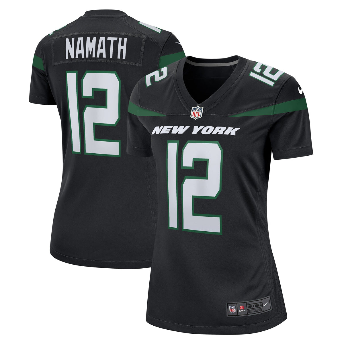 Joe Namath New York Jets Nike Women s Retired Player Jersey   Black
