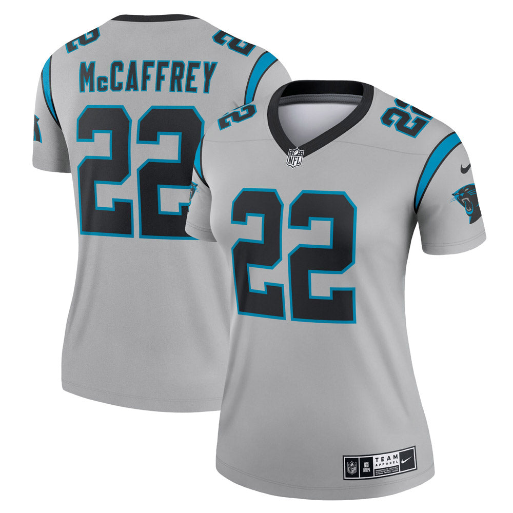 Women s Carolina Panthers Christian McCaffrey Inverted Legend Jersey Silver
