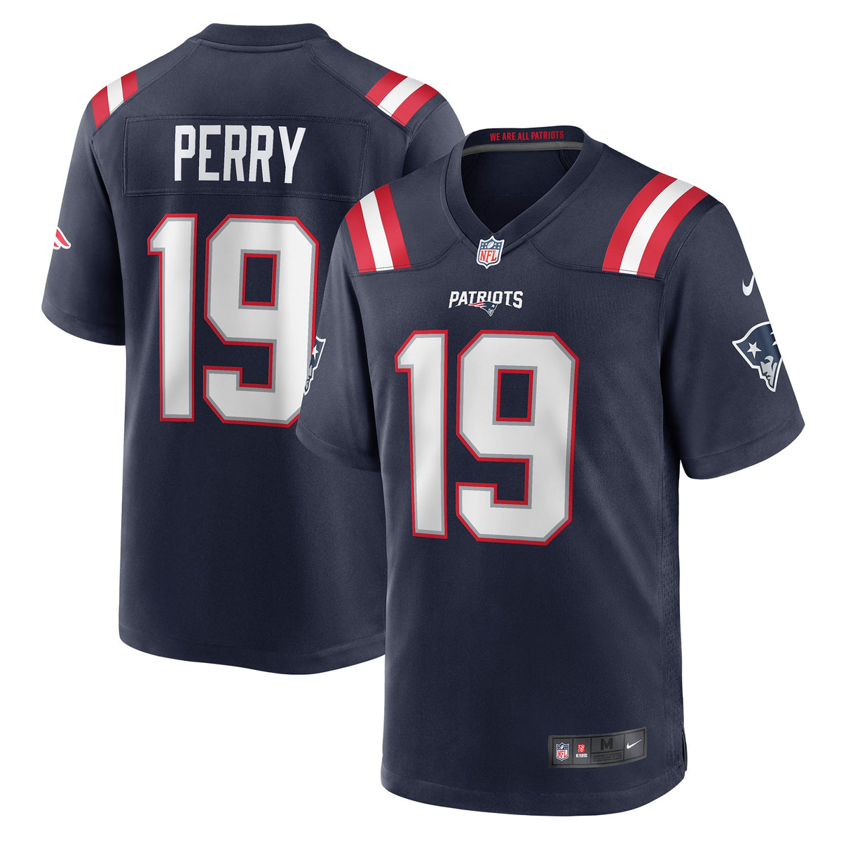 Malcolm Perry New England Patriots Nike Game Player Jersey   Navy