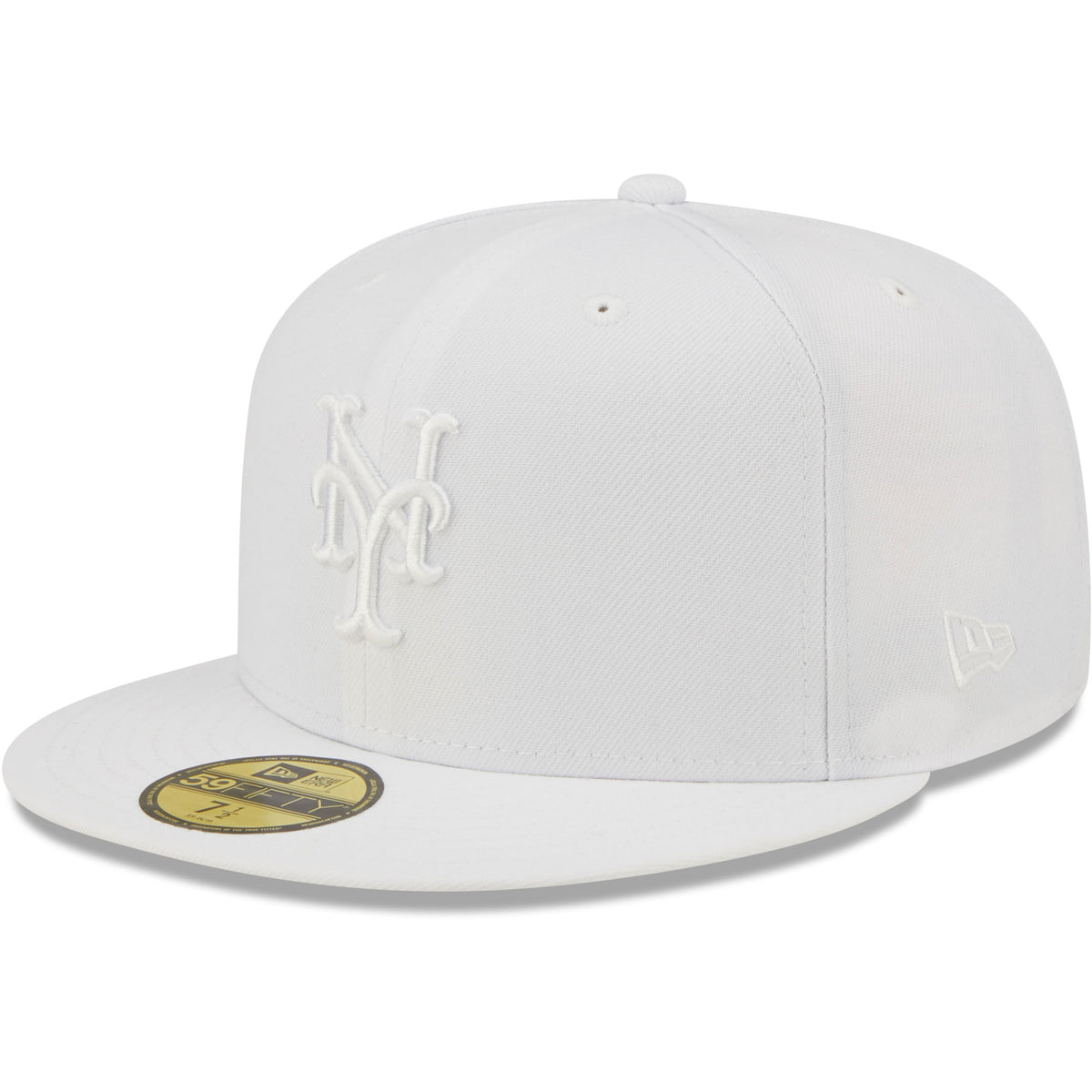 New York Mets New Era White on White 59FIFTY Fitted Hat