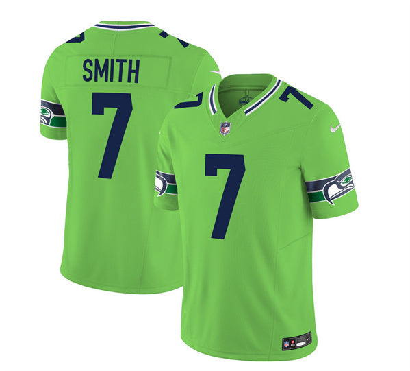 Men s Seattle Seahawks Geno Smith 2023 F.U.S.E. Green Limited Stitched Jersey