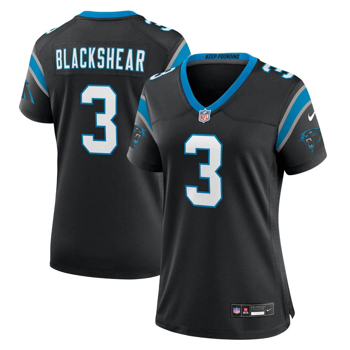 Raheem Blackshear Carolina Panthers Nike Women s Team Game Jersey   Black