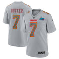 Harrison Butker Kansas City Chiefs Nike Super Bowl LVII Patch Atmosphere Fashion Game Jersey   Gray