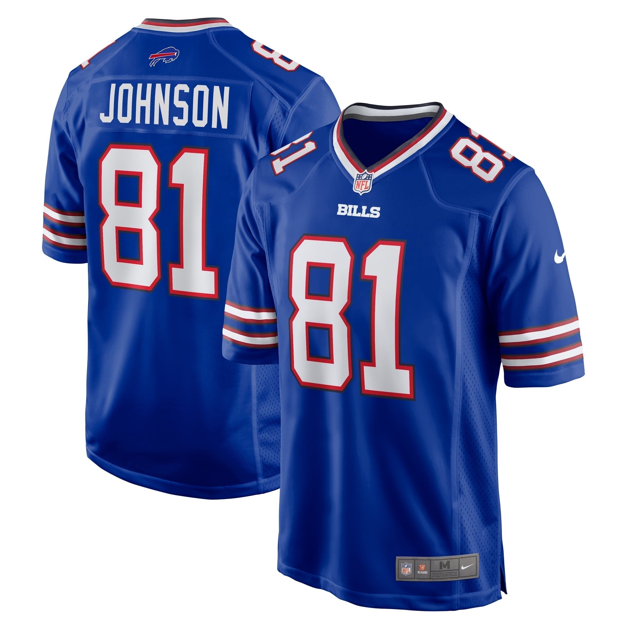 Men s Nike KeeSean Johnson Royal Buffalo Bills Game Player Jersey