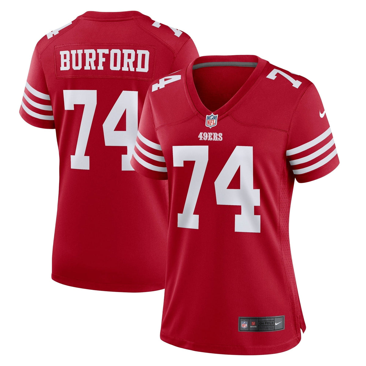 Women s Nike Spencer Burford Scarlet San Francisco 49ers Game Player Jersey