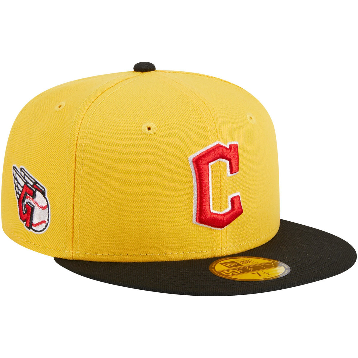Cleveland Guardians New Era Grilled 59FIFTY Fitted Hat - Yellow/Black