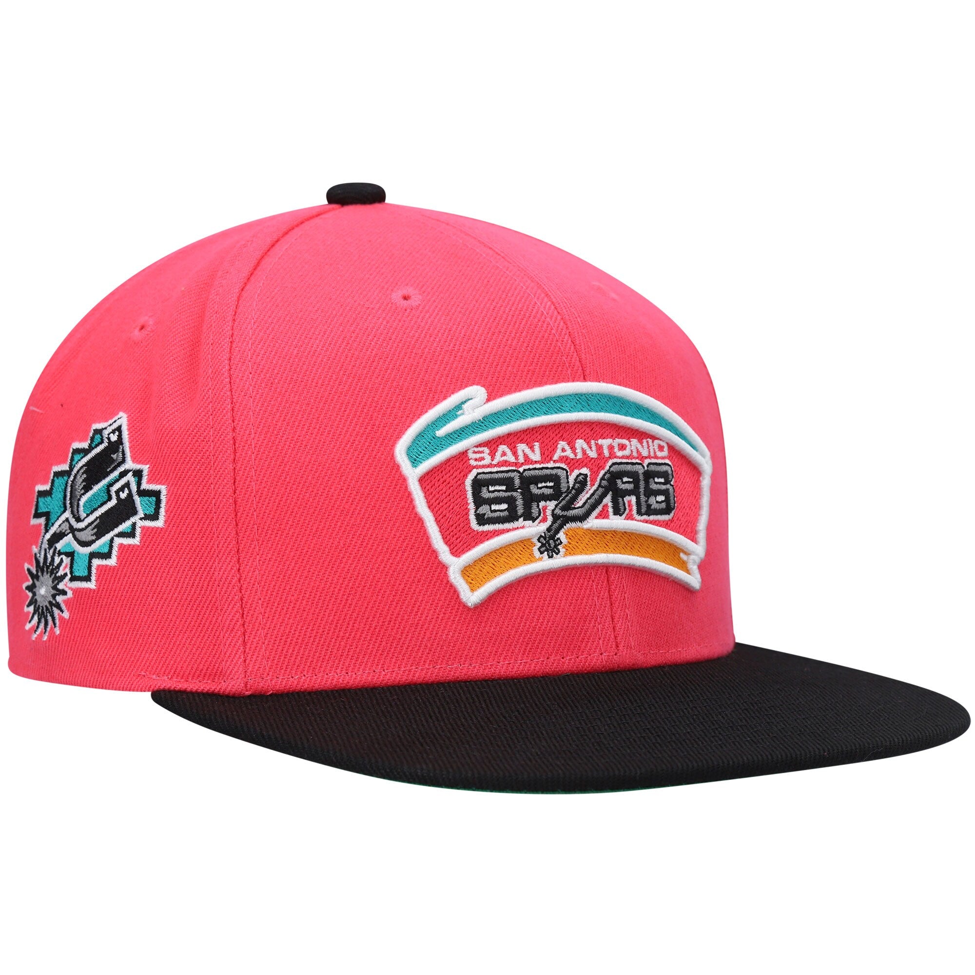 San Antonio Spurs Mitchell & Ness Hardwood Classics Snapback Hat - Pink