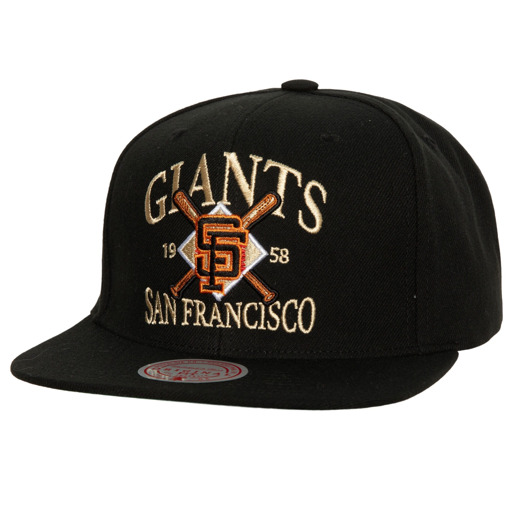 San Francisco Giants Mitchell & Ness Grand Slam Snapback Hat - Black