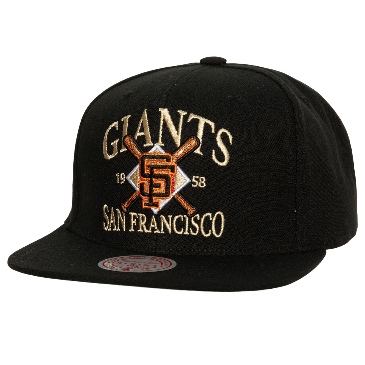 San Francisco Giants Mitchell & Ness Grand Slam Snapback Hat - Black
