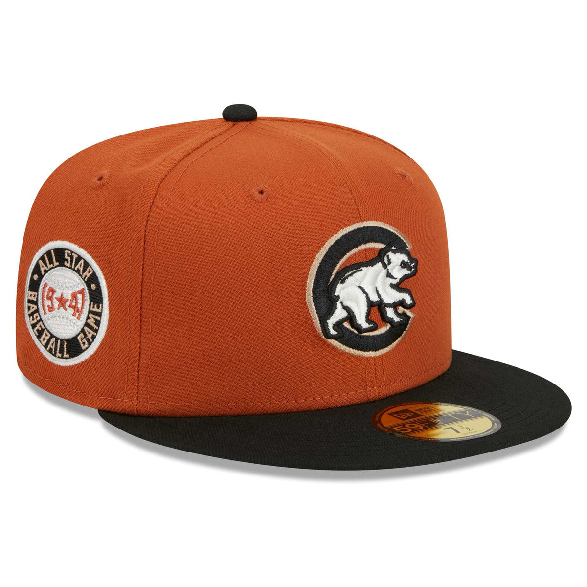 Chicago Cubs New Era 59FIFTY Fitted Hat - Orange/Black