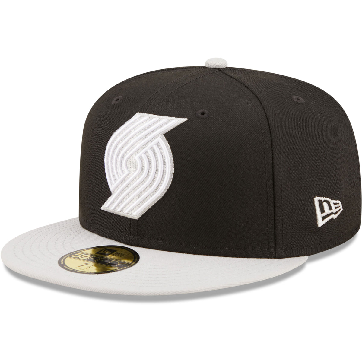 Portland Trail Blazers New Era Two-Tone Color Pack 59FIFTY Fitted Hat - Black/Gray