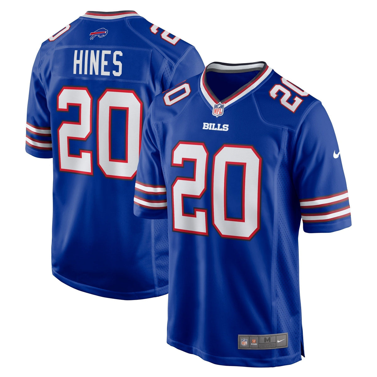Men s Nike Nyheim Hines Royal Buffalo Bills Game Player Jersey