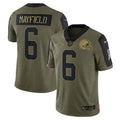 Baker Mayfield Cleveland Browns Nike 2021 Salute To Service Limited Player Jersey   Olive