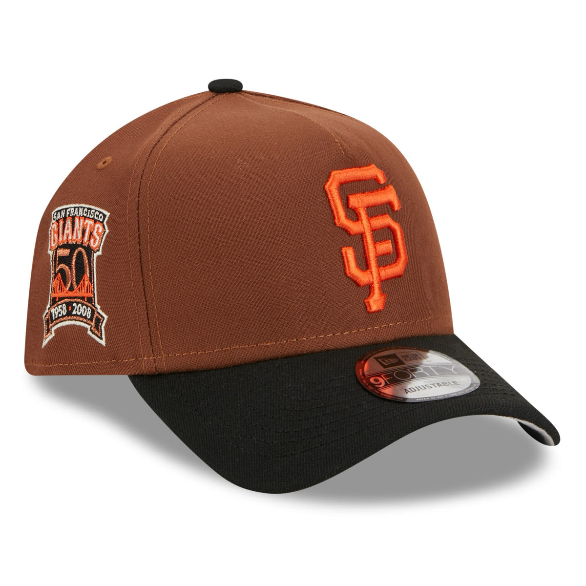 San Francisco Giants New Era Harvest A-Frame 9FORTY Adjustable Hat - Brown