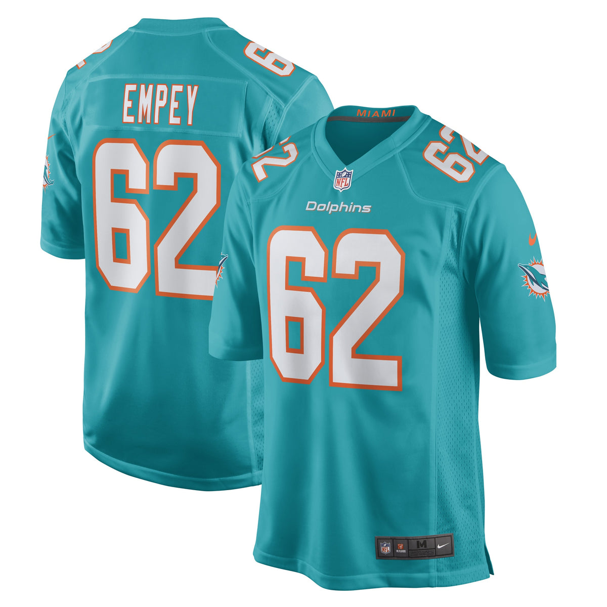 James Empey Miami Dolphins Nike Game Player Jersey   Aqua