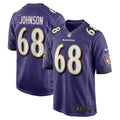 Men s Nike Zack Johnson Purple Baltimore Ravens Home Game Player Jersey