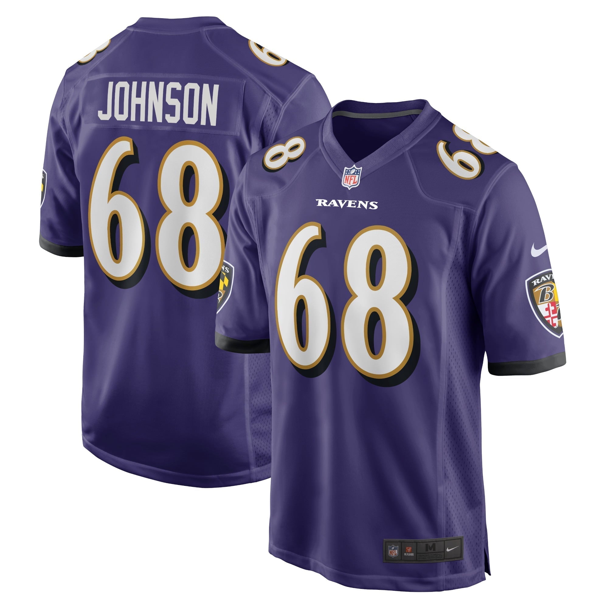 Men s Nike Zack Johnson Purple Baltimore Ravens Home Game Player Jersey