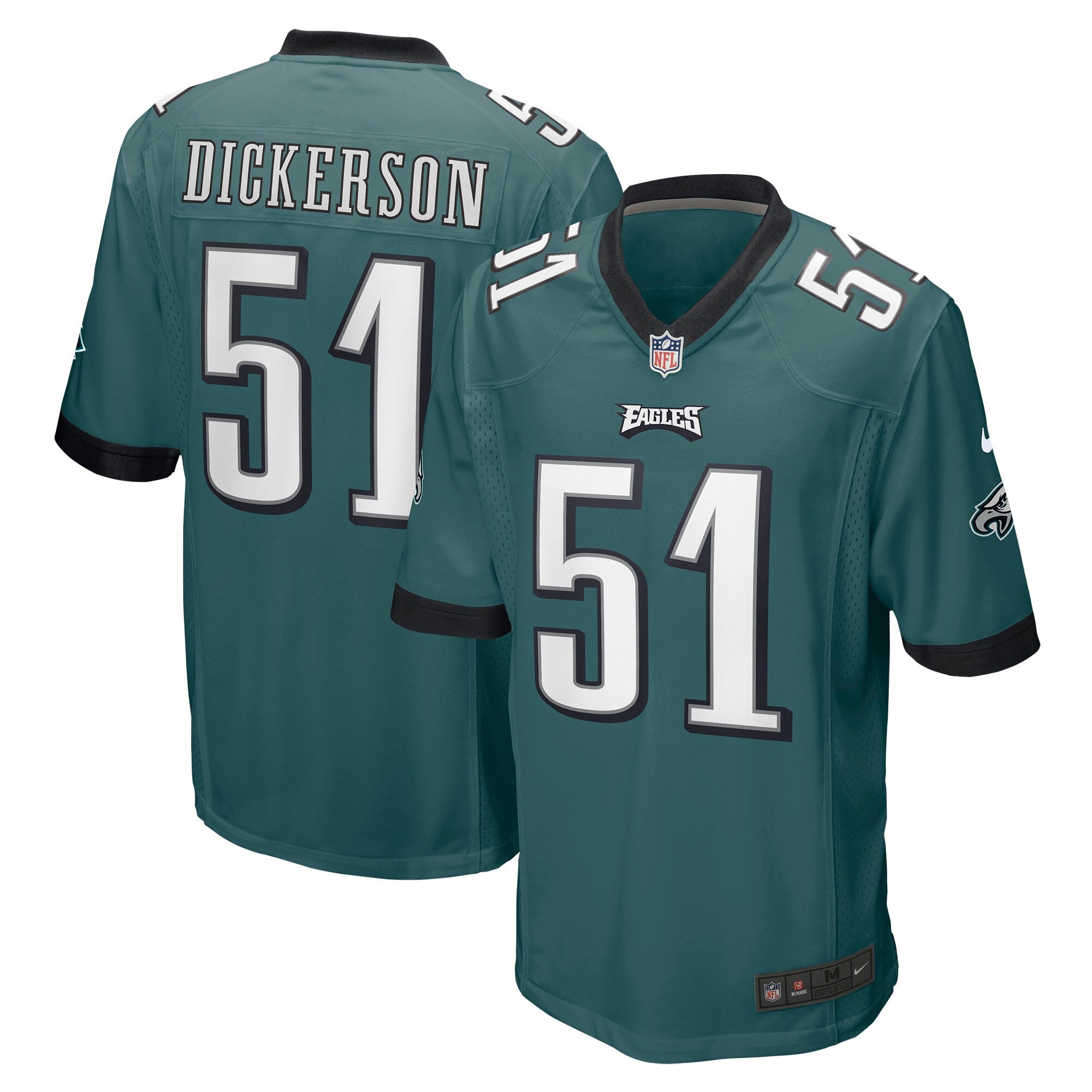 Landon Dickerson Philadelphia Eagles Nike Game Jersey   Midnight Green
