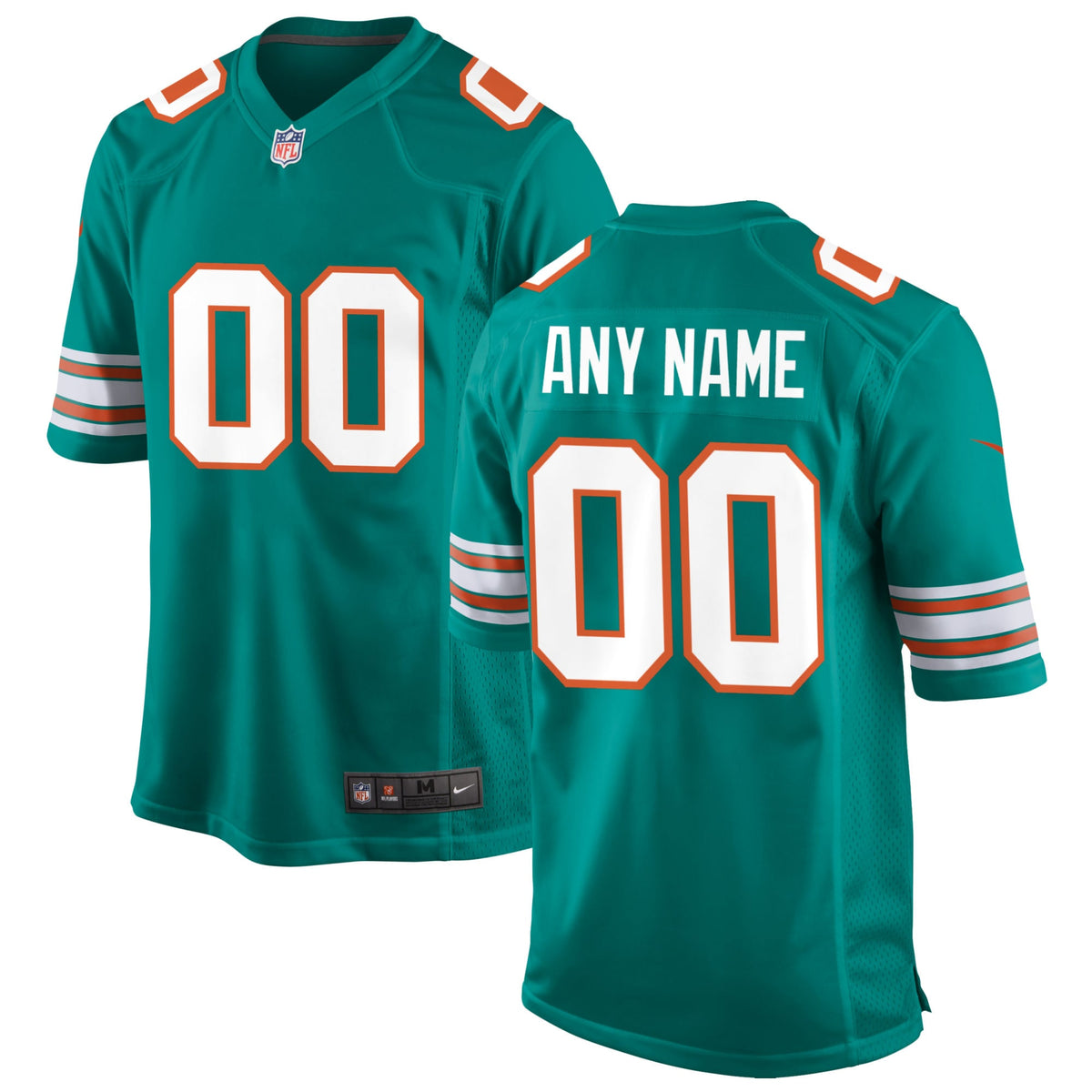 Miami Dolphins Nike Alternate Custom Game Jersey   Aqua