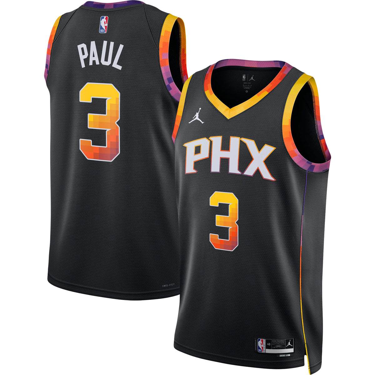 Chris Paul Phoenix Suns Jordans Brand Unisex Swingman Jersey - Statement Edition - Black