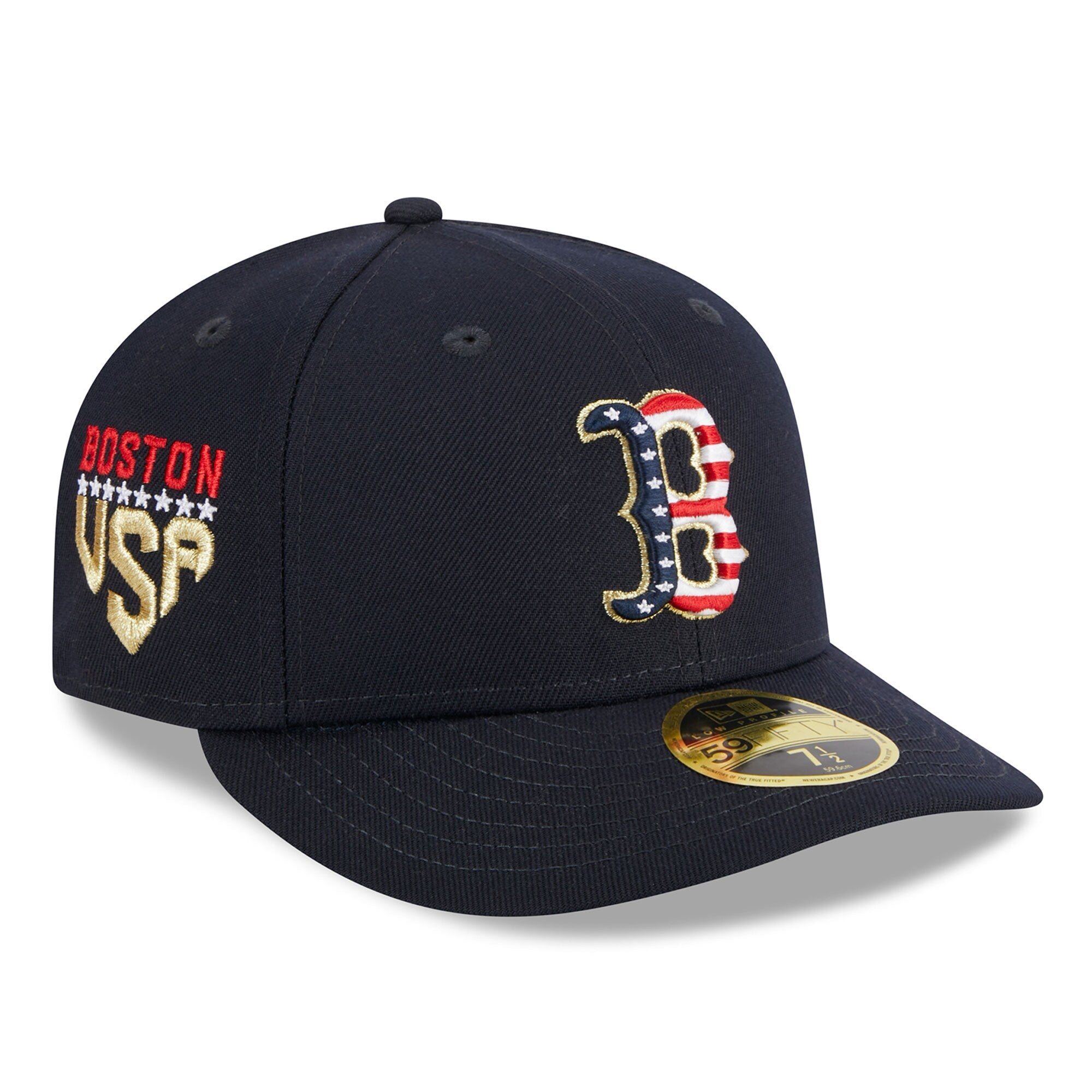 Boston Red Sox New Era 2023 Fourth of July Low Profile 59FIFTY Fitted Hat - Navy