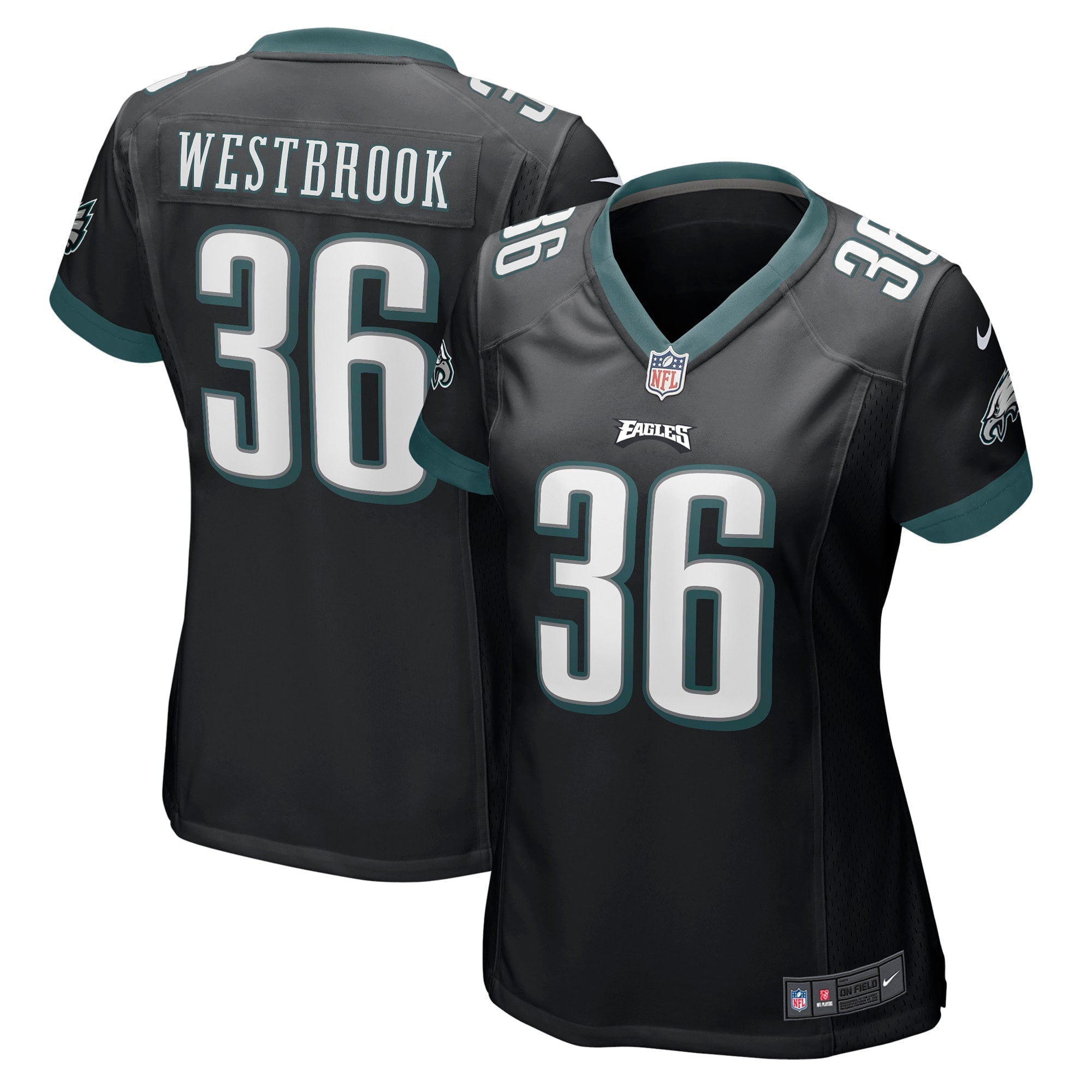 Women s Nike Brian Westbrook Black Philadelphia Eagles Retired Game Jersey