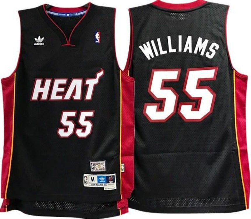 Men's Miami Heat Jason Williams adidas Black Hardwood Classics Swingman Jersey