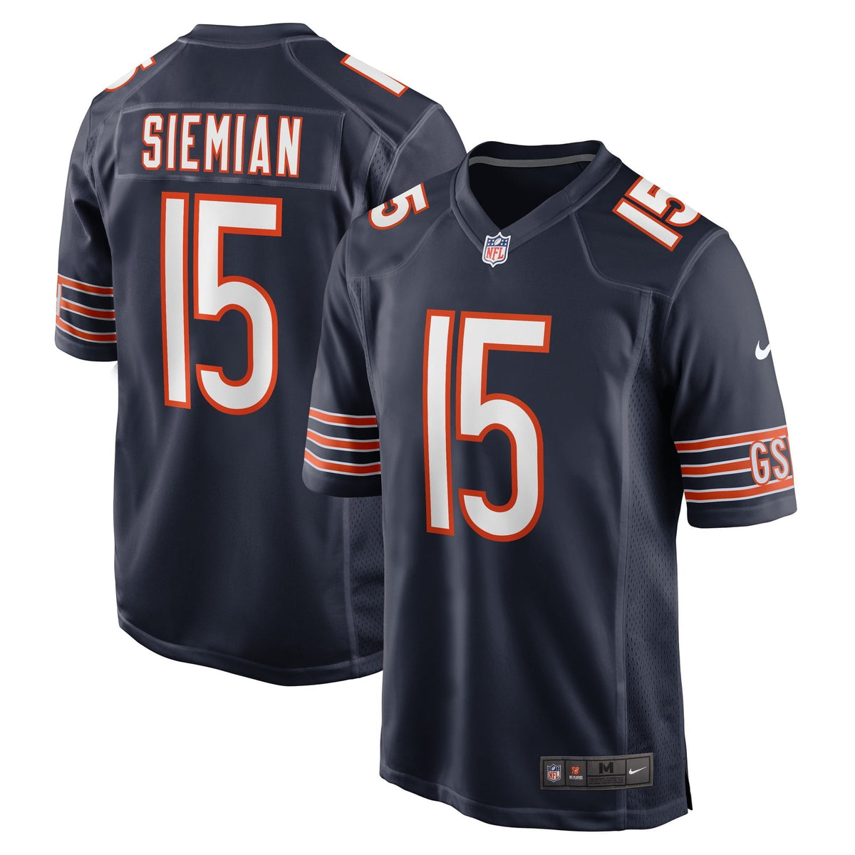 Men s Nike Trevor Siemian Navy Chicago Bears Game Player Jersey