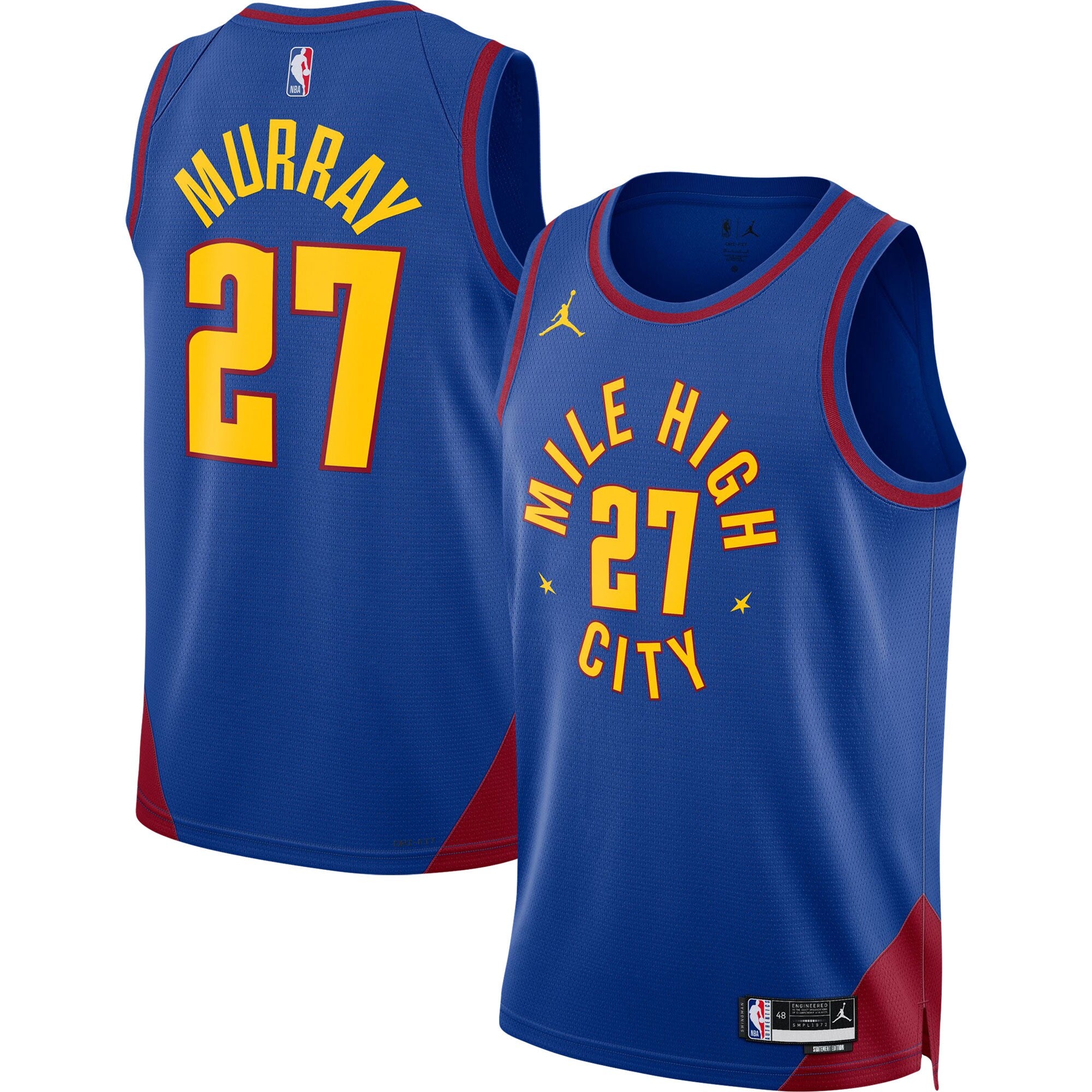 Jamal Murray Denver Nuggets Jordans Brand Unisex Swingman Jersey - Statement Edition - Blue