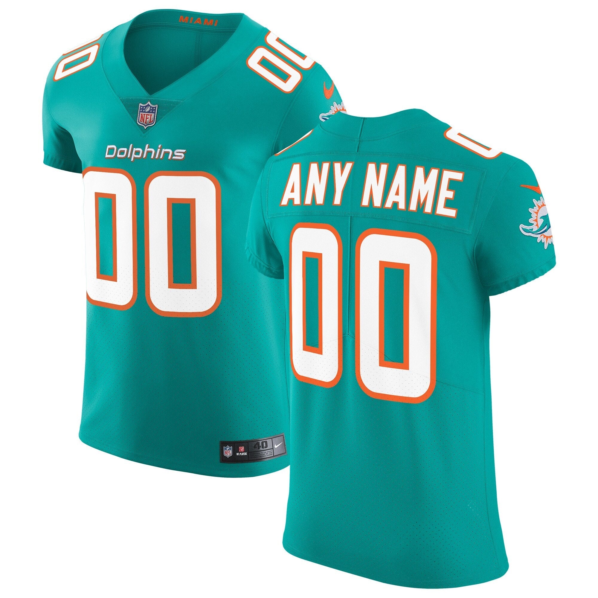 Miami Dolphins Nike Vapor Untouchable Elite Custom Jersey   Aqua