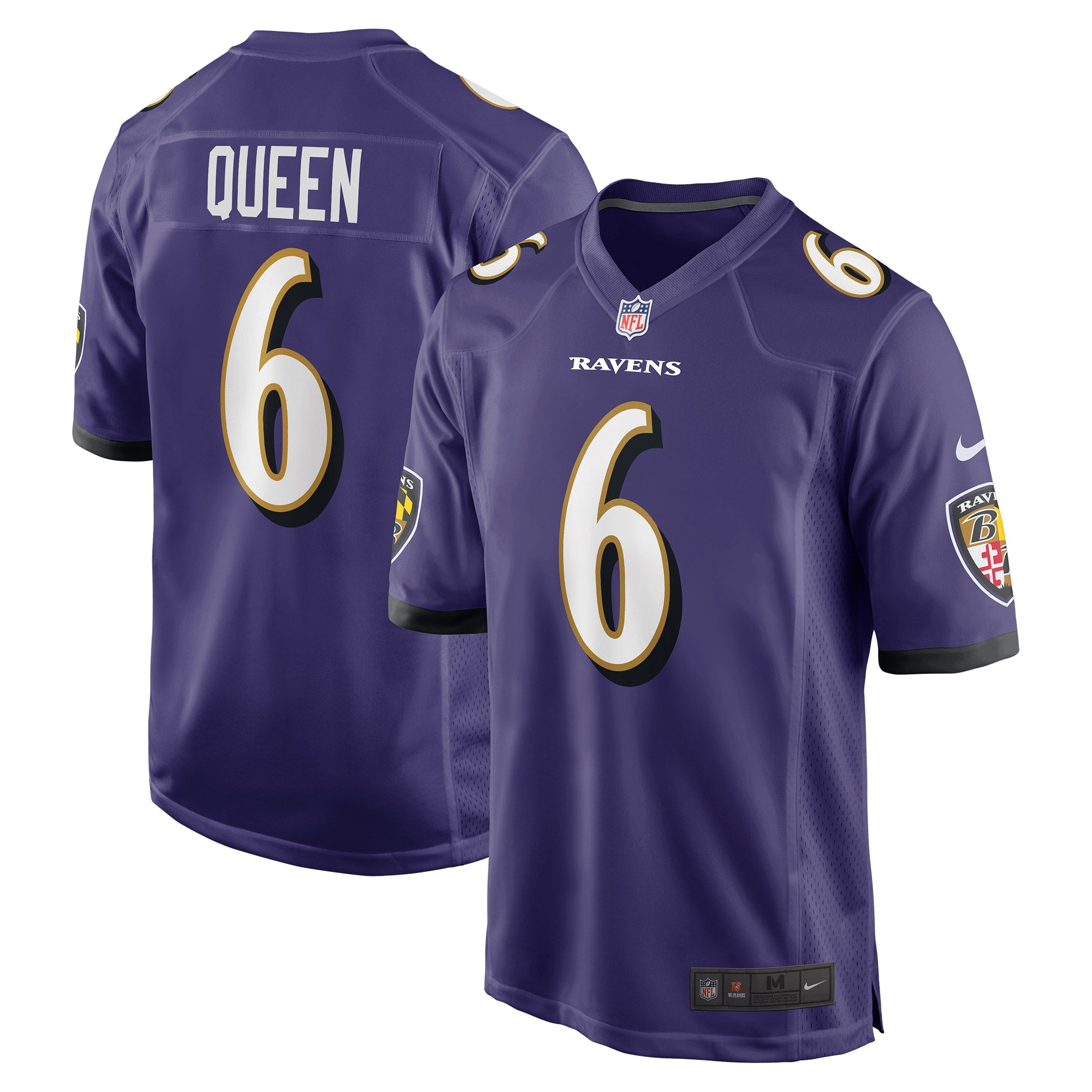 Patrick Queen Baltimore Ravens Nike Game Player Jersey   Purple