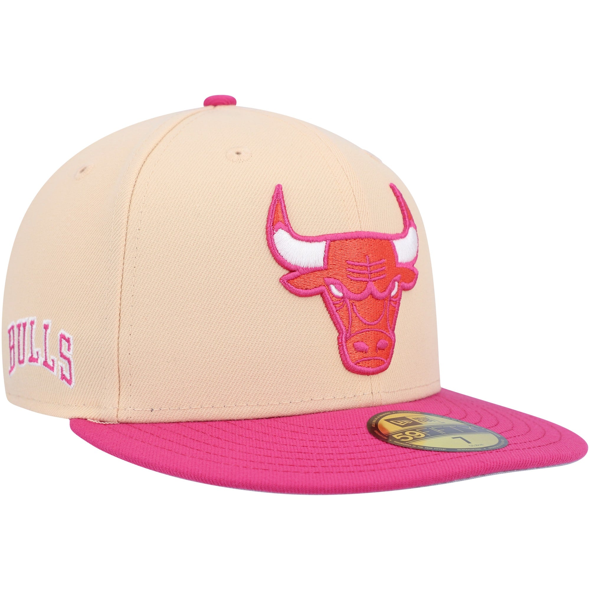Chicago Bulls New Era Passion Mango 59FIFTY Fitted Hat - Orange/Pink